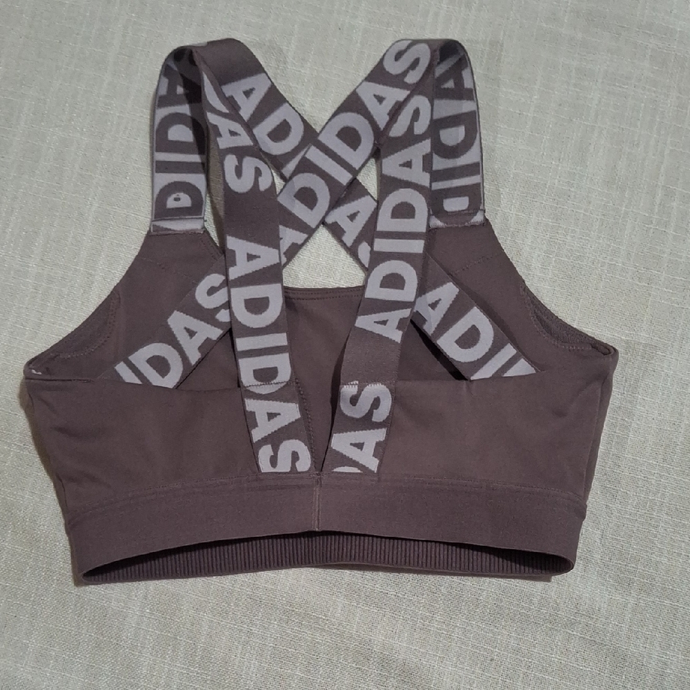 Adidas Lavender Cross-Back Sports Bra - Picture 4 of 7